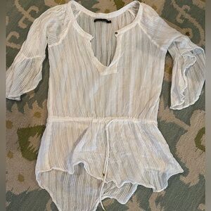 VIX Paula Hermanny white swim cover up size small